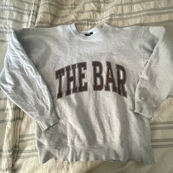 The Bar Gray Sweatshirt with Brown Logo - Picture 8 of 8